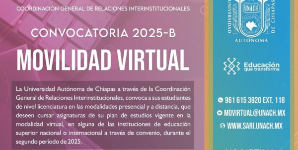 CONVOCATORIA 2025-B. MOVILIDAD VIRTUAL